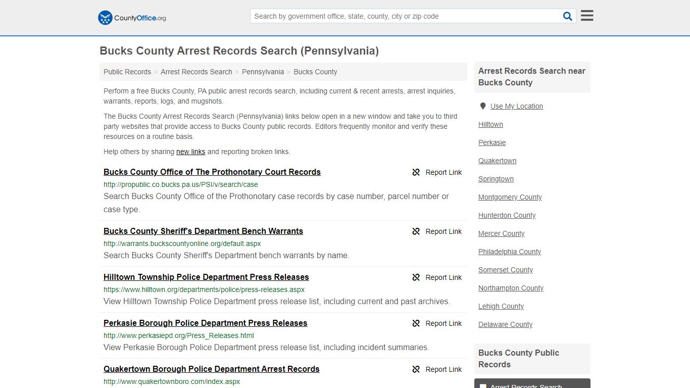 Arrest Records Search - Bucks County, PA (Arrests & Mugshots)