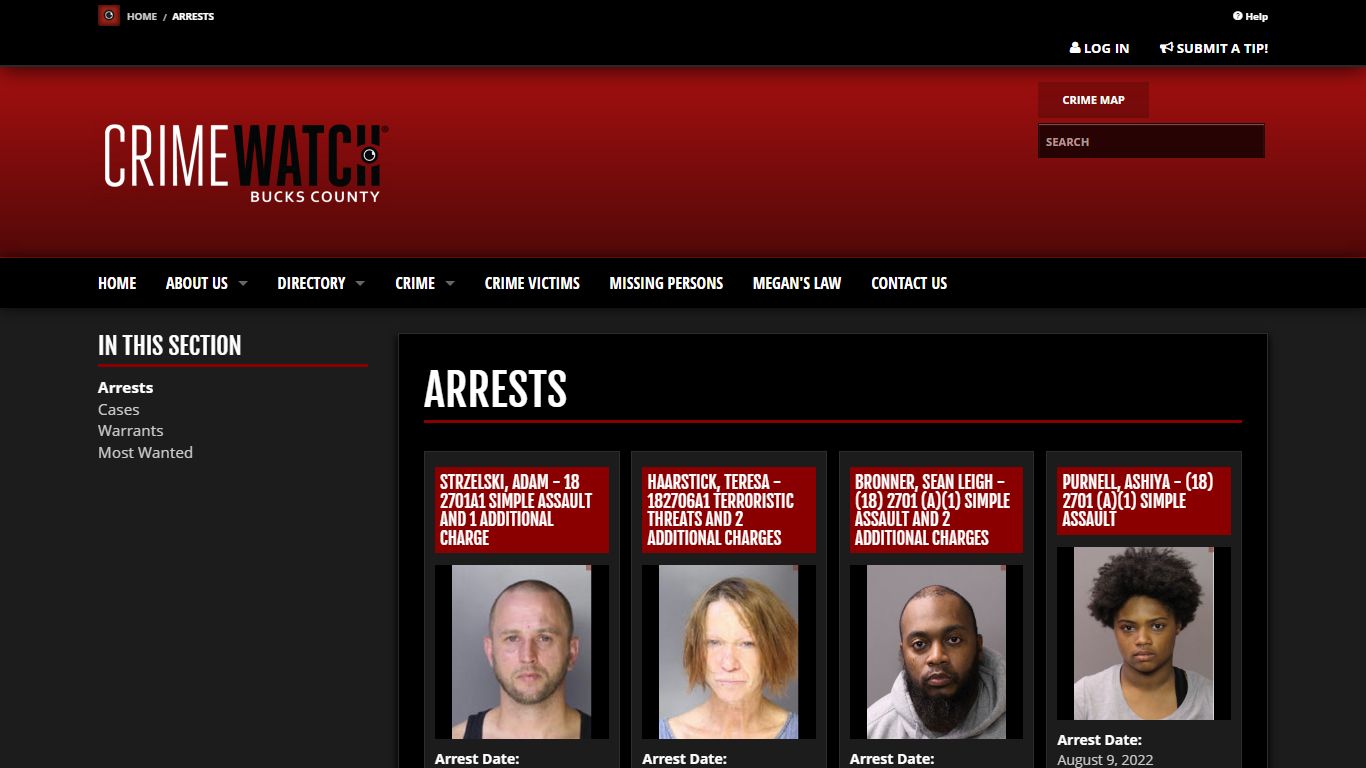 Arrests - Bucks County | CRIMEWATCH PA