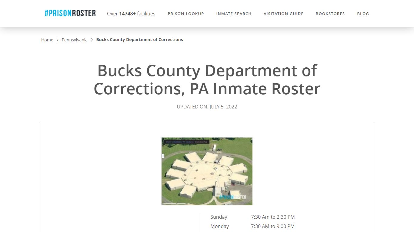 Bucks County Department of Corrections, PA Inmate Roster